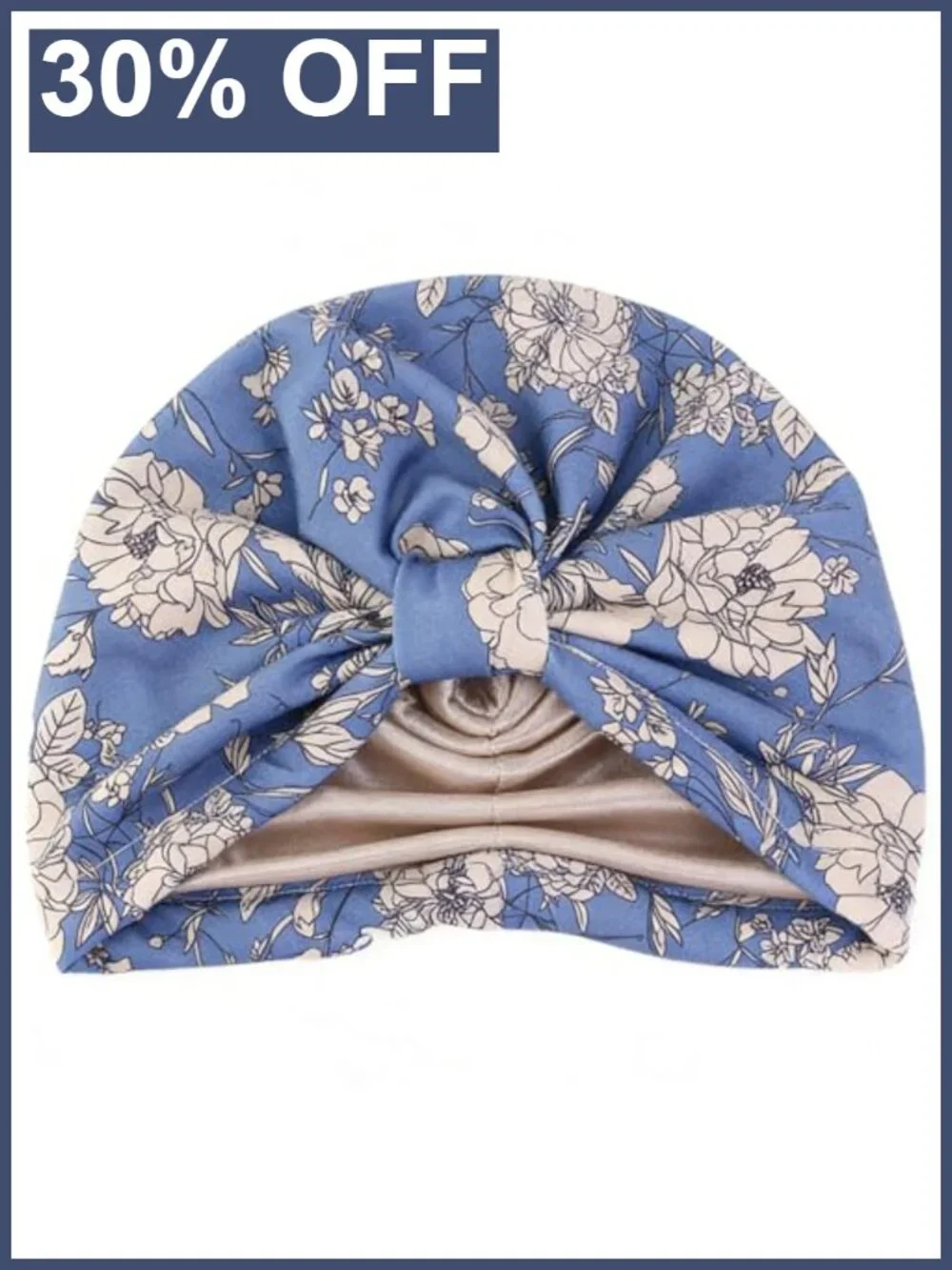Satin Lined Chemo Turban Headwear for Women Stretchy Sleep Hat